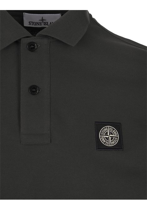 Lead Grey Piqu? Slim Fit Polo Shirt STONE ISLAND | 81152SC17V0062