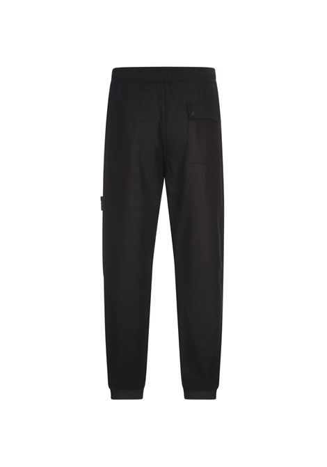 Black Wool Blend Jogging Trousers STONE ISLAND | 8115331F4V0029