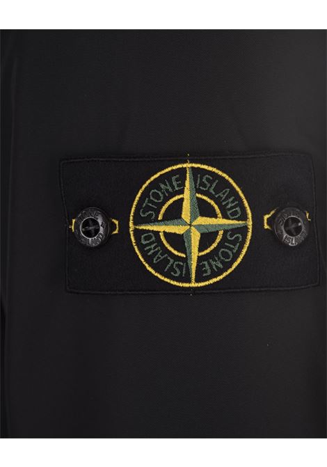 Black Micro Twill Hooded Blouson STONE ISLAND | 811543726V0029