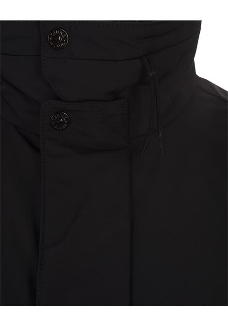 Black Micro Twill Hooded Blouson STONE ISLAND | 811543726V0029