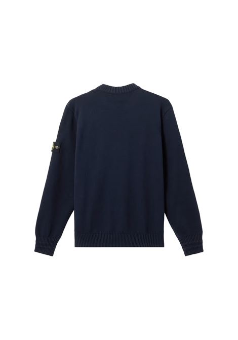 Maglione In Cotone Invernale Blu Navy Con Vestibilità Loose STONE ISLAND | 8115506A2V0020