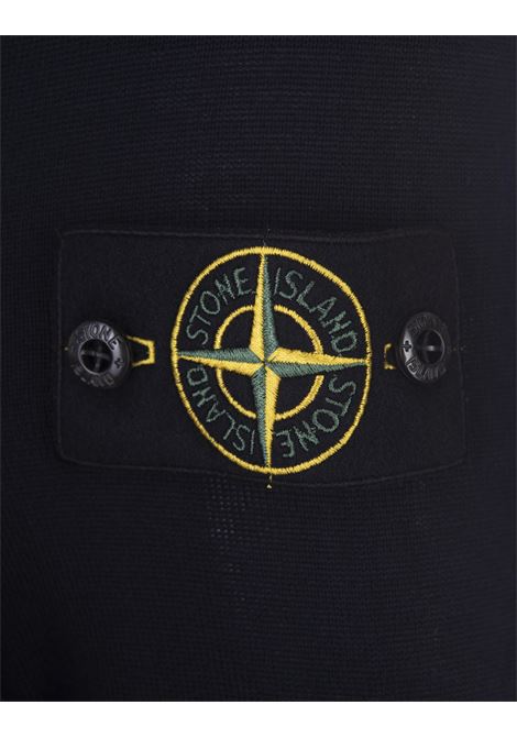 Maglia Girocollo In Lana Rasata Blu Navy STONE ISLAND | 8115510C4A0020