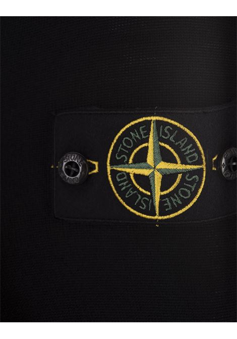 Maglia Girocollo In Lana Rasata Nera STONE ISLAND | 8115510C4A0029