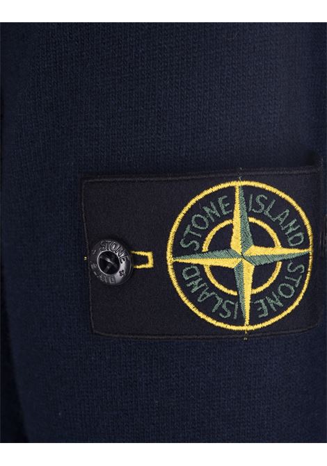 Navy Blue Wool Crew Neck Pullover STONE ISLAND | 8115545B4V0020