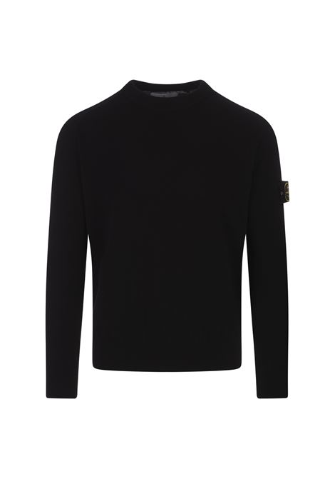 Black Wool Crew Neck Pullover STONE ISLAND | 8115545B4V0029