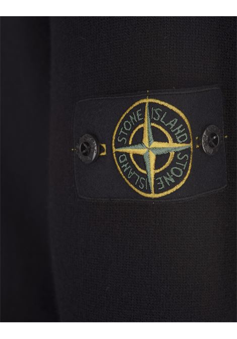 Pullover a Girocollo In Lana Nera STONE ISLAND | 8115545B4V0029