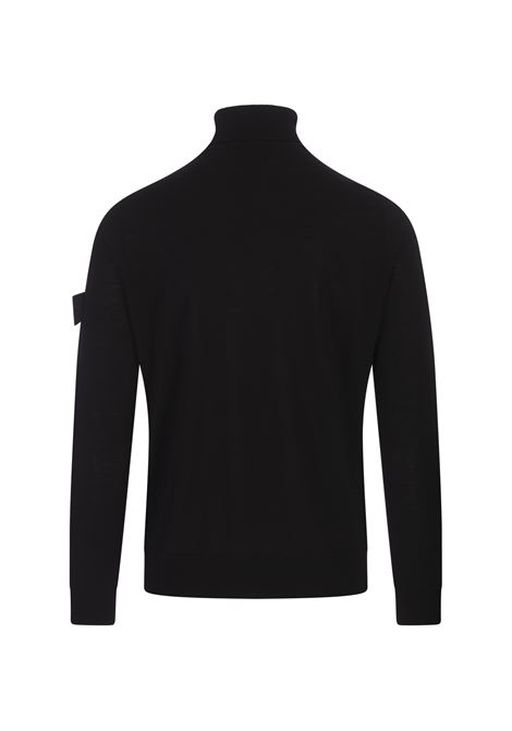 Black Wool Turtleneck Sweater STONE ISLAND | 8115565FCV0029