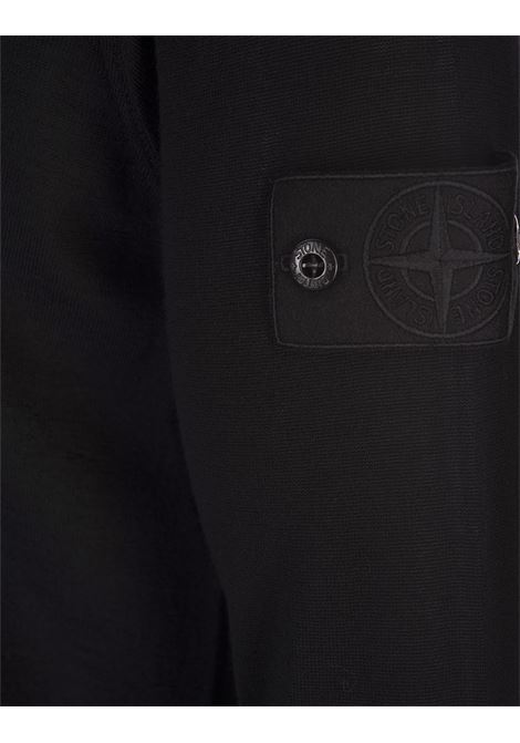 Maglione Girocollo In Lana Vergine Nera STONE ISLAND | 8115566FCV0029