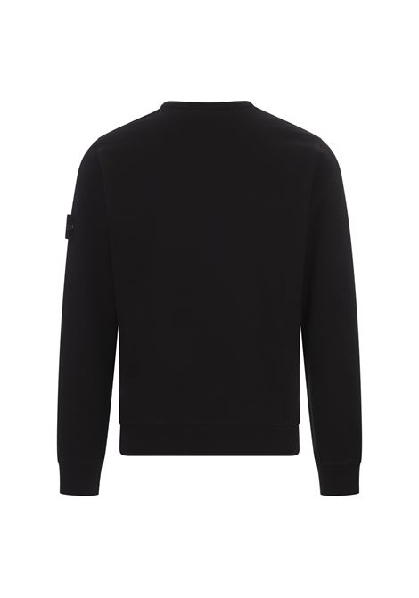 Crew-Neck Sweatshirt In Black Gauzed Cotton  STONE ISLAND | 811562420V0029