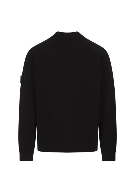 Black Crew Neck Sweatshirt With Stone Island Badge  STONE ISLAND | 8115629F7V0029