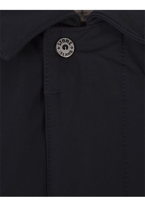 Car Coat in Navy Blue Micro Twill STONE ISLAND | 811570626V0020