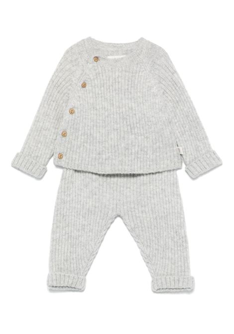 2- Piece Set In Grey Ribbed Knitwear TEDDY & MINOU | I24CP052EM634080