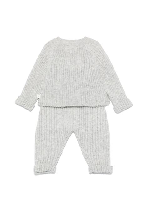 2- Piece Set In Grey Ribbed Knitwear TEDDY & MINOU | I24CP052EM634080