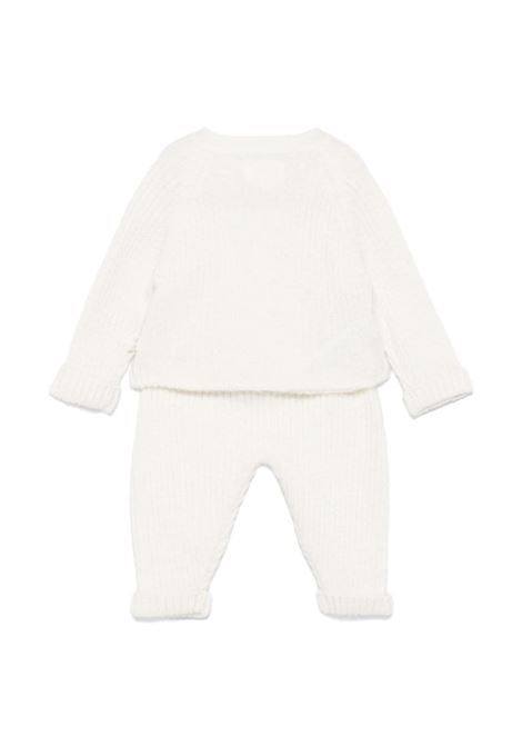 2- Piece Set In White Ribbed Knitwear TEDDY & MINOU | I24CP052EM634100