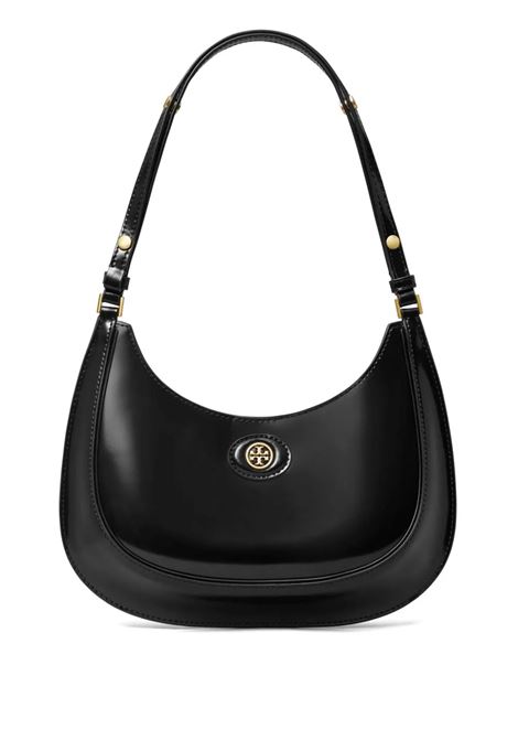 TORY BURCH Borsa a Mezzaluna Robinson Convertibile In Pelle Nera - TORY BURCH