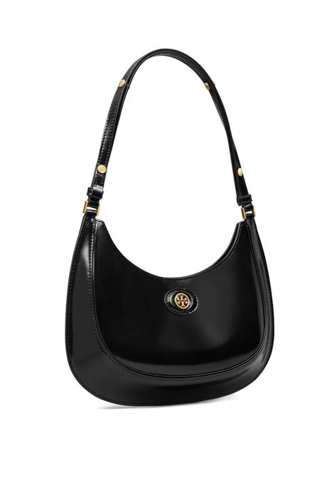 Borsa a Mezzaluna Robinson Convertibile In Pelle Nera TORY BURCH | 154729001