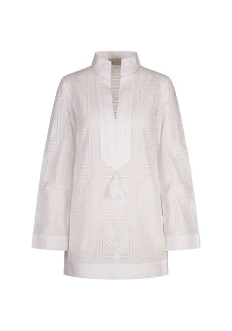 White Tory Perforated Tunic TORY BURCH | 160726100