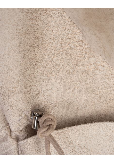 Beige Faux Fur Jacket With Drawstring Behind VALENTINI 1972 | 2109BEIGE