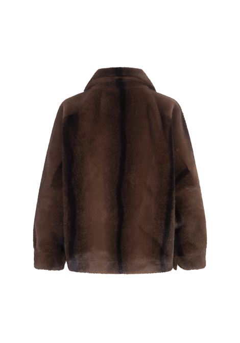 Brown Faux Fur Short Coat With Buttons VALENTINI 1972 | 2118COCOA