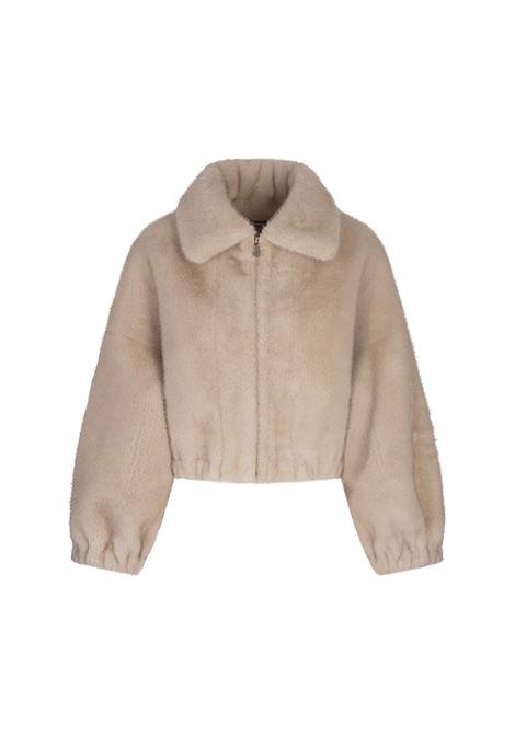 Beige Faux Fur Short Caban VALENTINI 1972 | 2130BEIGE