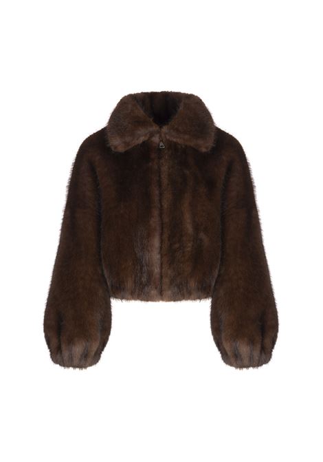 Brown Faux Fur Short Caban VALENTINI 1972 | 2130COCOA