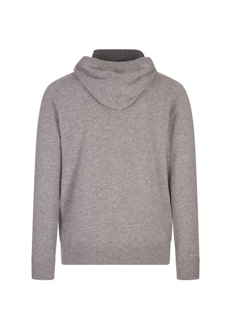 Felpa Con Zip e Cappuccio In Cashmere Grigio VINCE | MR7866893061HGY