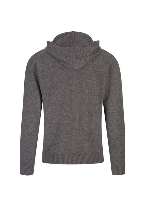 Grey Wool and Cashmere Hooded Sweater VINCE | MR7876895030HMG