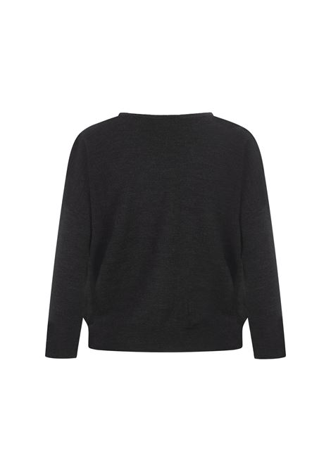 Anthracite Basic Sweater With Boat Neckline ZANONE | 850138-ZM696N7027