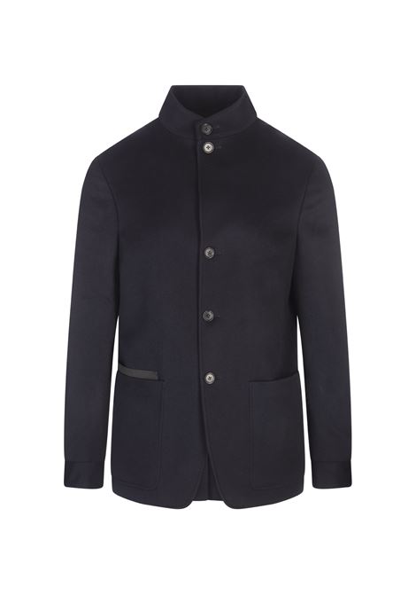 ZEGNA Cappotto Midi In Cashmere Blu Scuro - ZEGNA