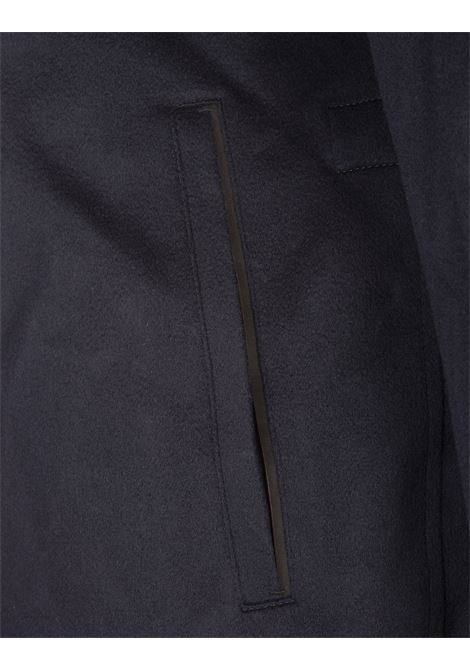 Navy Blue Cima Overjacket in Oasis Cashmere Elements ZEGNA | E7T42-7210531R