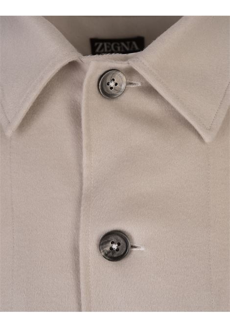 Alba Overshirt in Oasi Cashmere In White ZEGNA | E8V46-SOT6B926G