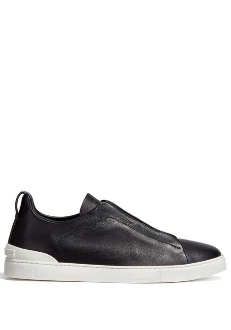 Triple Stitch SECONDSKIN Sneakers In Black ZEGNA | LHOTA-S5207ZNER