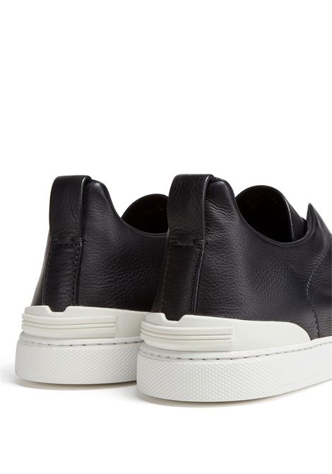 Triple Stitch SECONDSKIN Sneakers In Black ZEGNA | LHOTA-S5207ZNER