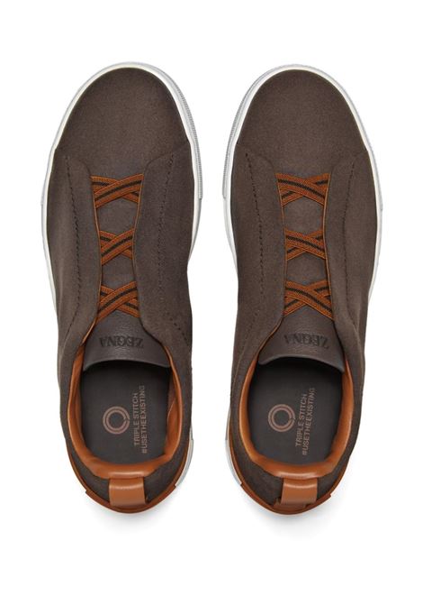 Brown #UseTheExisting Triple Stitch Sneakers ZEGNA | LHUTE-S7006ZSNR