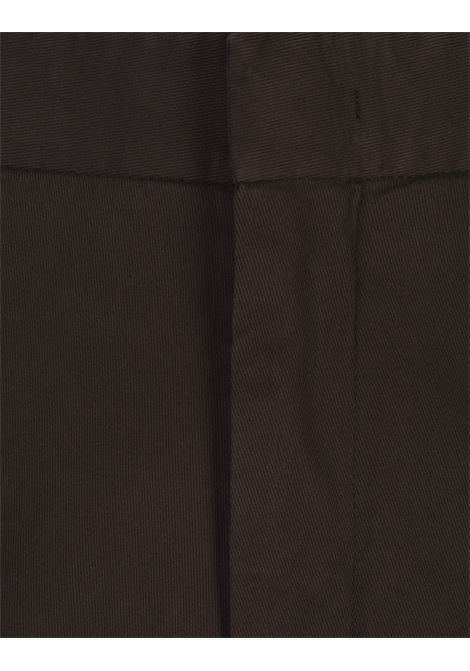 Brown Stretch Cotton Slim Fit Trousers ZEGNA | UEI17A8-TR008M9R