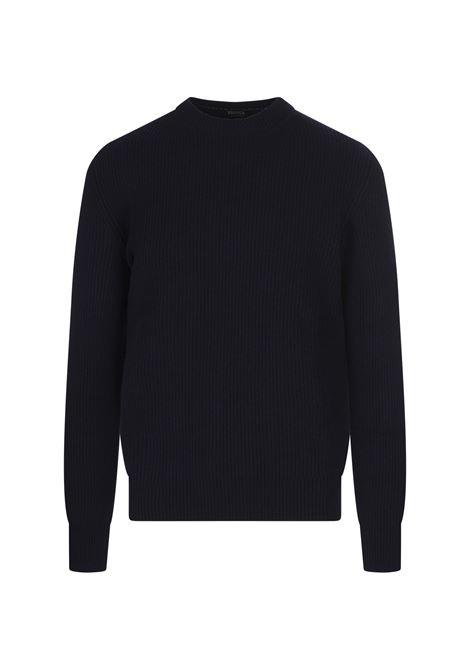 Blue Oasi Cashmere Crew Neck Sweater ZEGNA | UEK81A8-110B98