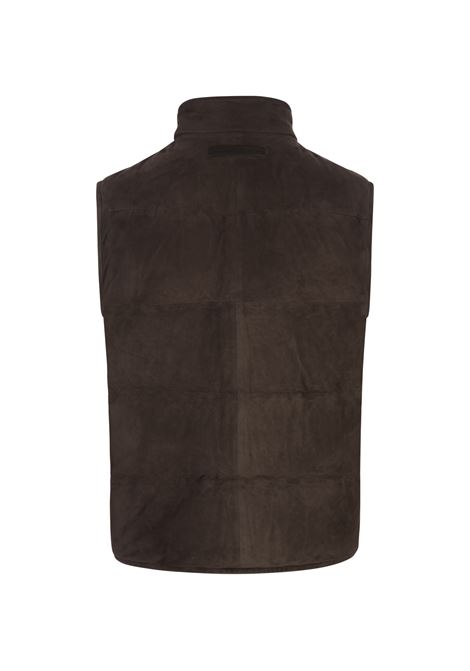 Gilet Imbottito In Suede Marrone ZEGNA | UEPVMA8-E184M09R