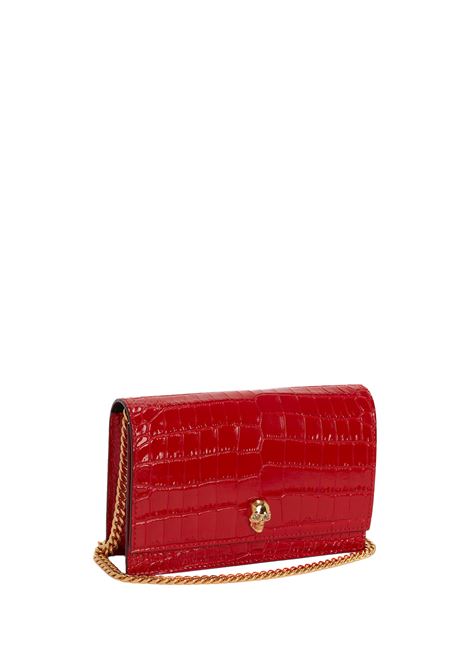 Red And Gold Small Skull Bag ALEXANDER MCQUEEN | 613088-1HB0G6013