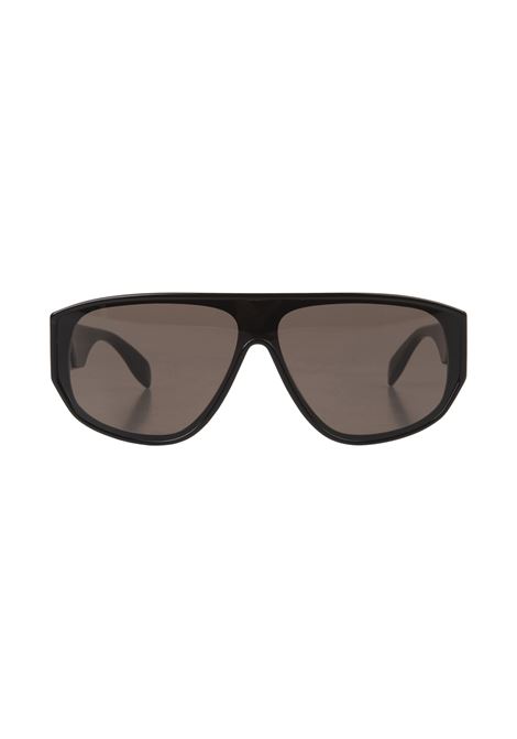 McQueen Graffiti Mask Sunglasses in Black ALEXANDER MCQUEEN | 712384-J07401056