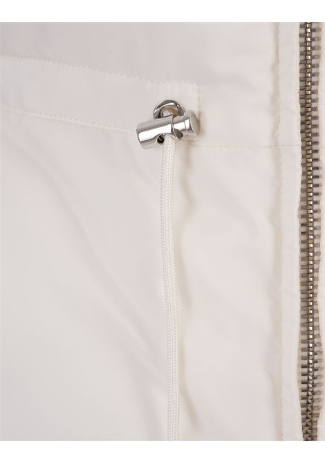 White Padded Gilet With Logo Application ALEXANDER MCQUEEN | 775256-QEAE49015
