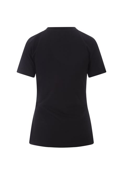 T-Shirt Slim Fit Nera Con Logo Seal Tonale ALEXANDER MCQUEEN | 780629-QLADF1000
