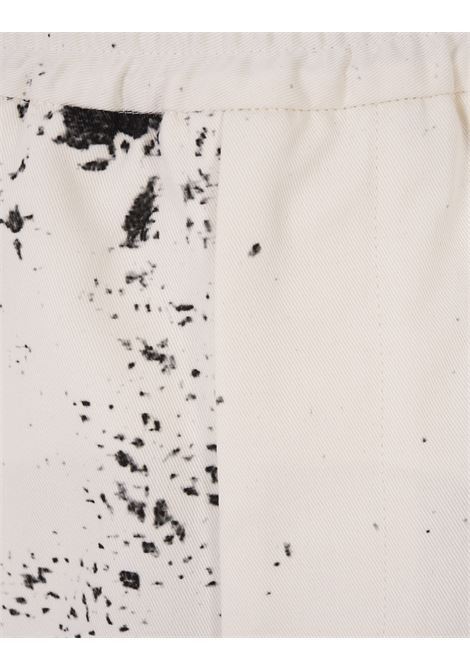 Fold Print Bermuda Shorts In Black And White ALEXANDER MCQUEEN | 781859-QOAA11090