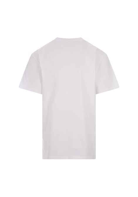 T-Shirt Bianca Con Logo Riflesso ALEXANDER MCQUEEN | 781977-QTAAZ0909