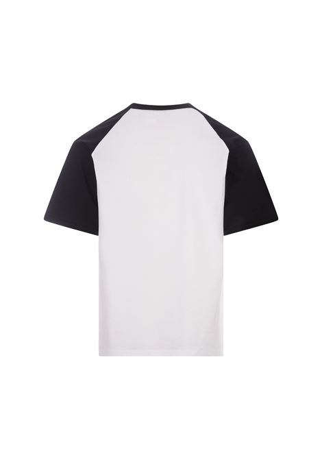 Two-Tone T-Shirt With Distorted Logo ALEXANDER MCQUEEN | 781983-QTAA80909