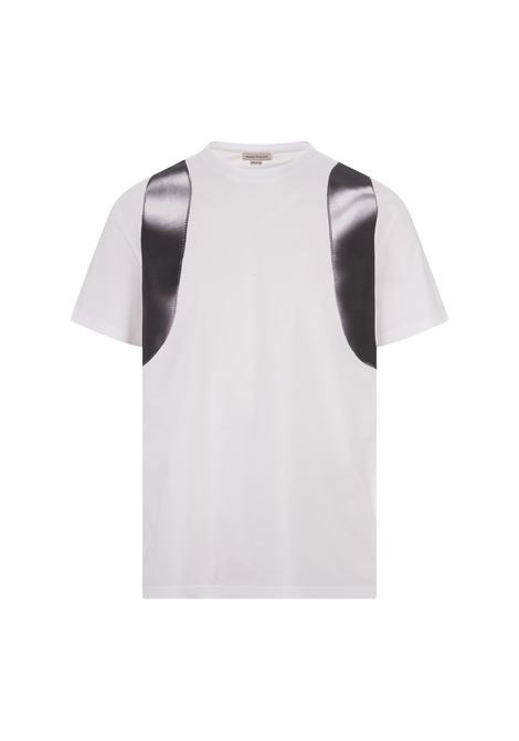 White T-Shirt With Back Maxi Seal Logo ALEXANDER MCQUEEN | 781984-QTAA90909