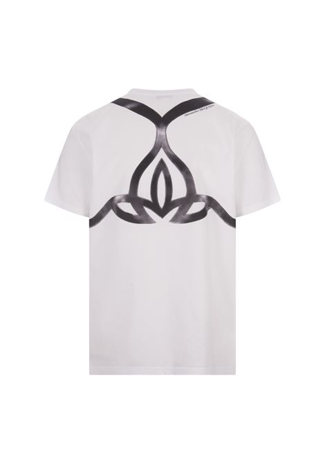 White T-Shirt With Back Maxi Seal Logo ALEXANDER MCQUEEN | 781984-QTAA90909