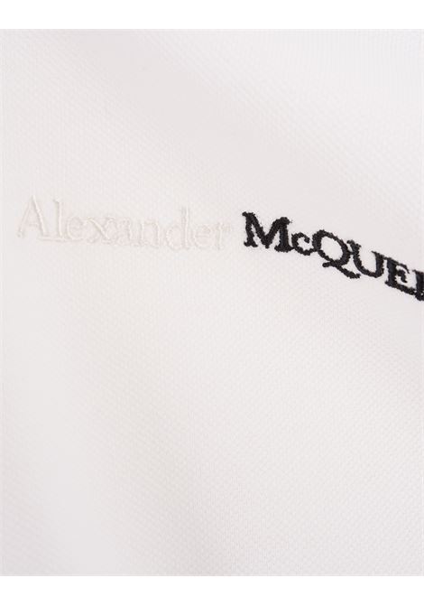 White Polo Shirt With Two-Tone Logo ALEXANDER MCQUEEN | 781998-QXAAK9000