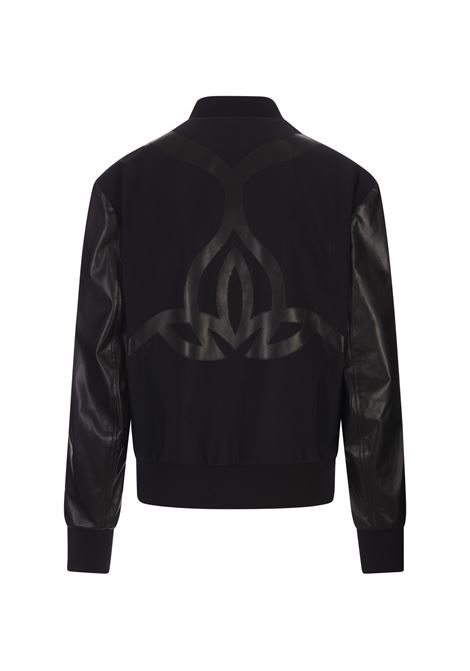 Black Bomber Jacket With Maxi Seal Logo ALEXANDER MCQUEEN | 782720-Q5AM21000