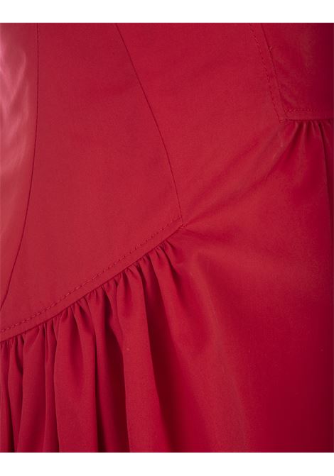 Midi Dress With Heart-Shape Neckline in Lust Red ALEXANDER MCQUEEN | 787746-QAABC6610