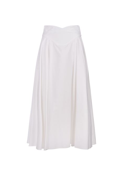 Corset Midi Skirt In White ALEXANDER MCQUEEN | 790922-QAABC9000